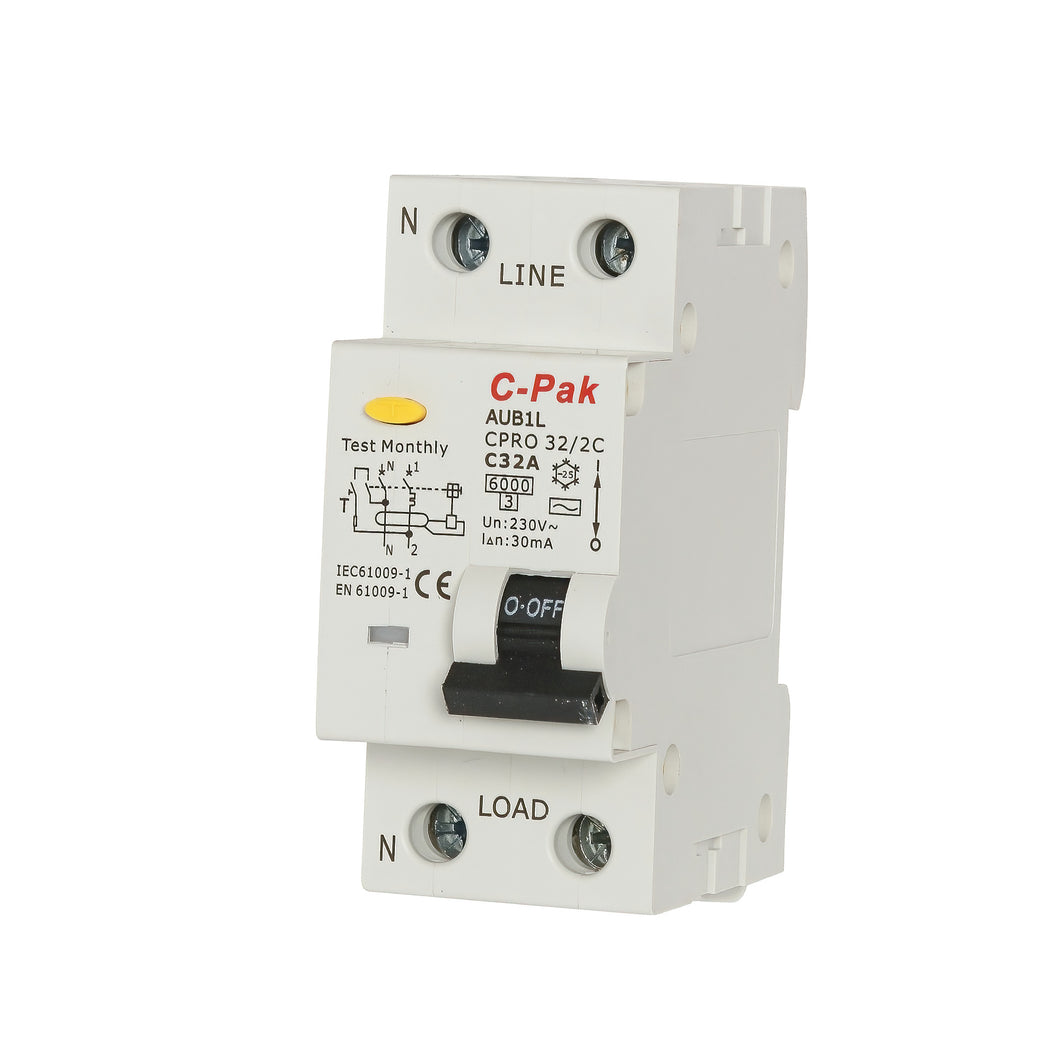 RCBO - CPRO -  100mA - 2 Pole - 2 Module