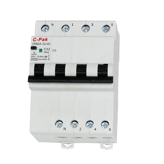RCBO - CPROA - 4 Pole - 4 Module