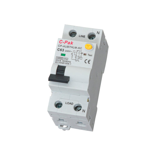 RCBO - CPRO - High Amp - 2 Pole - 2 Module