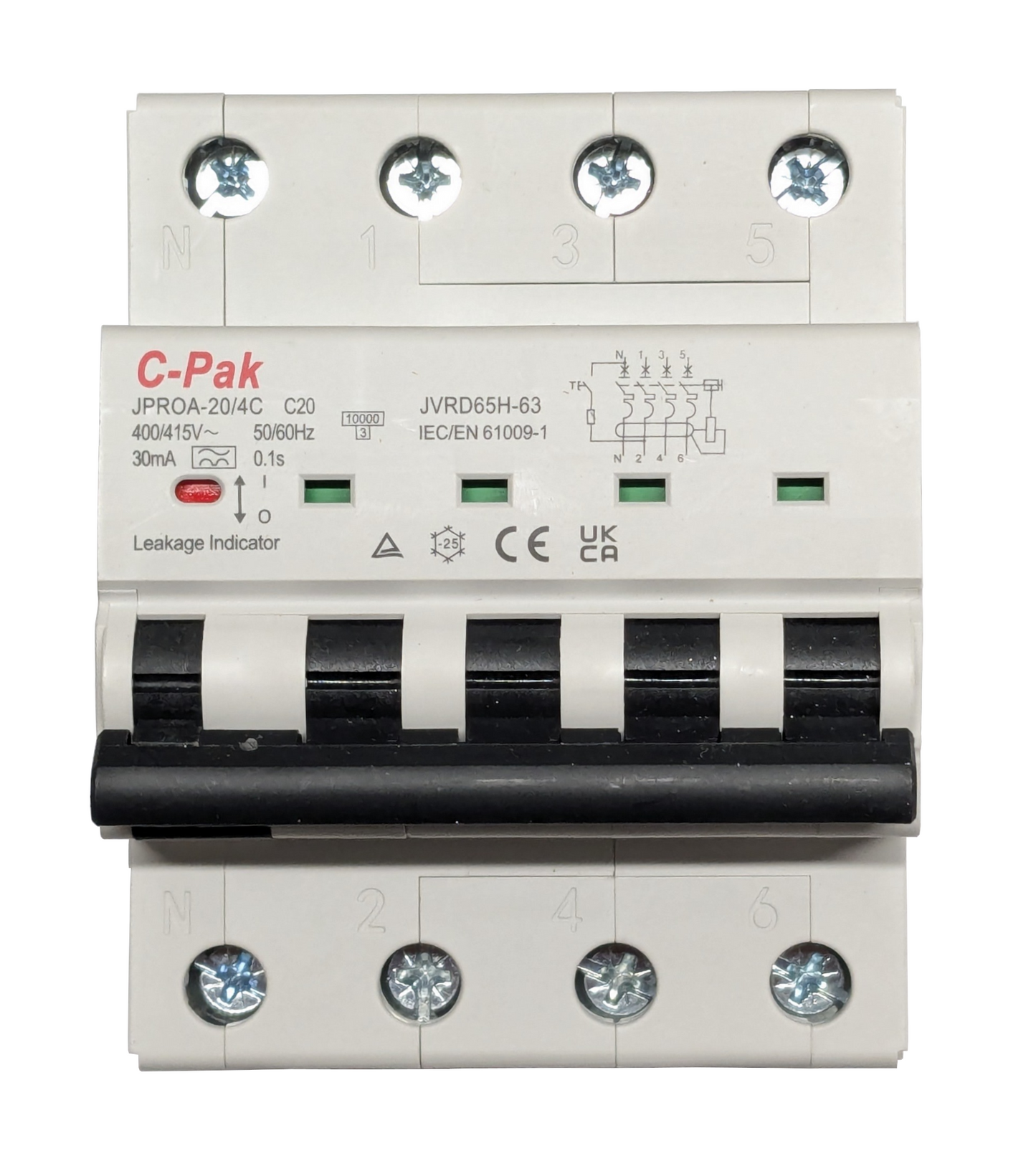 RCBO - JPROA - 4 Pole - 4 Module 100mA
